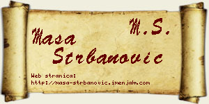 Maša Štrbanović vizit kartica